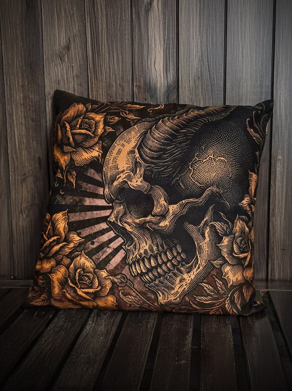Housse coussin déco rock metal | Boutique Hyraw