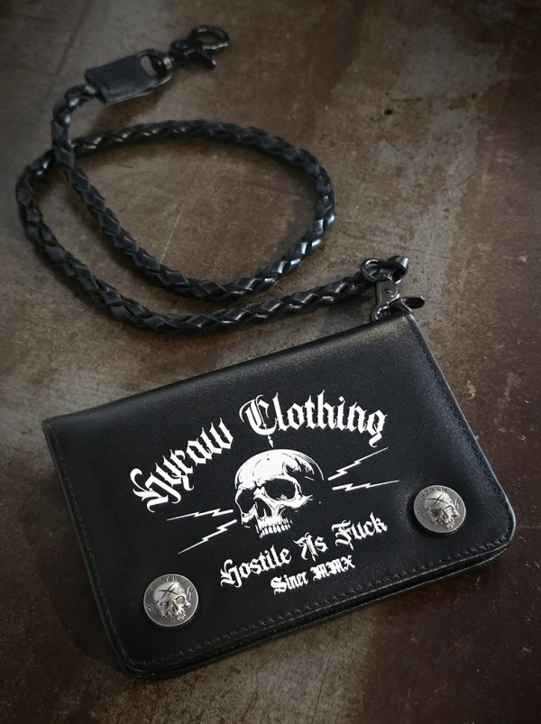 Portefeuille cuir veritable look rock metal | Boutique Hyraw