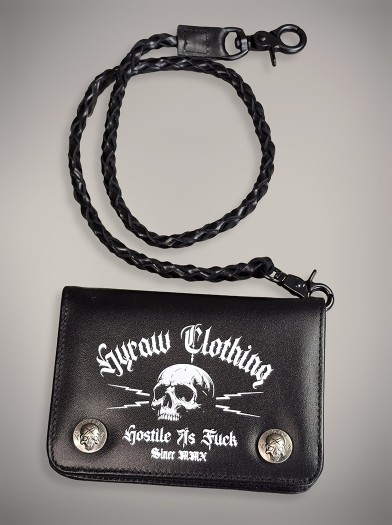 Portefeuille cuir veritable look rock metal | Boutique Hyraw